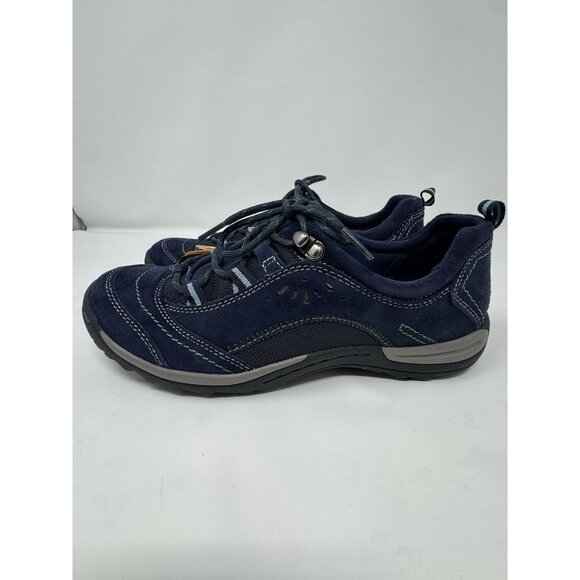 Earth Origins Women's Kamryn Shoes Size 7.5 Navy Suede Leather Lace Up Sneakers - Picture 5 of 12